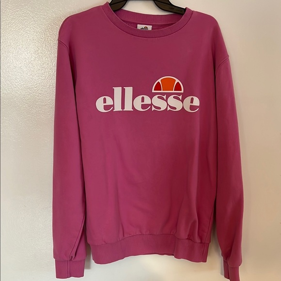 Ellesse Pink Crew Neck Sweater with Logo - Picture 1 of 5